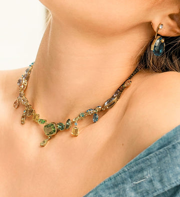 Collana Swarovski con cristalli colorati