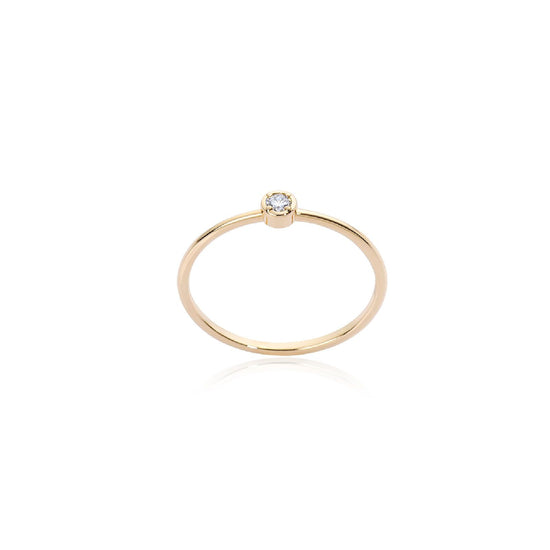 Anello solitario Burato Solitaire donna oro giallo e diamante 0,05ct CQ608-1