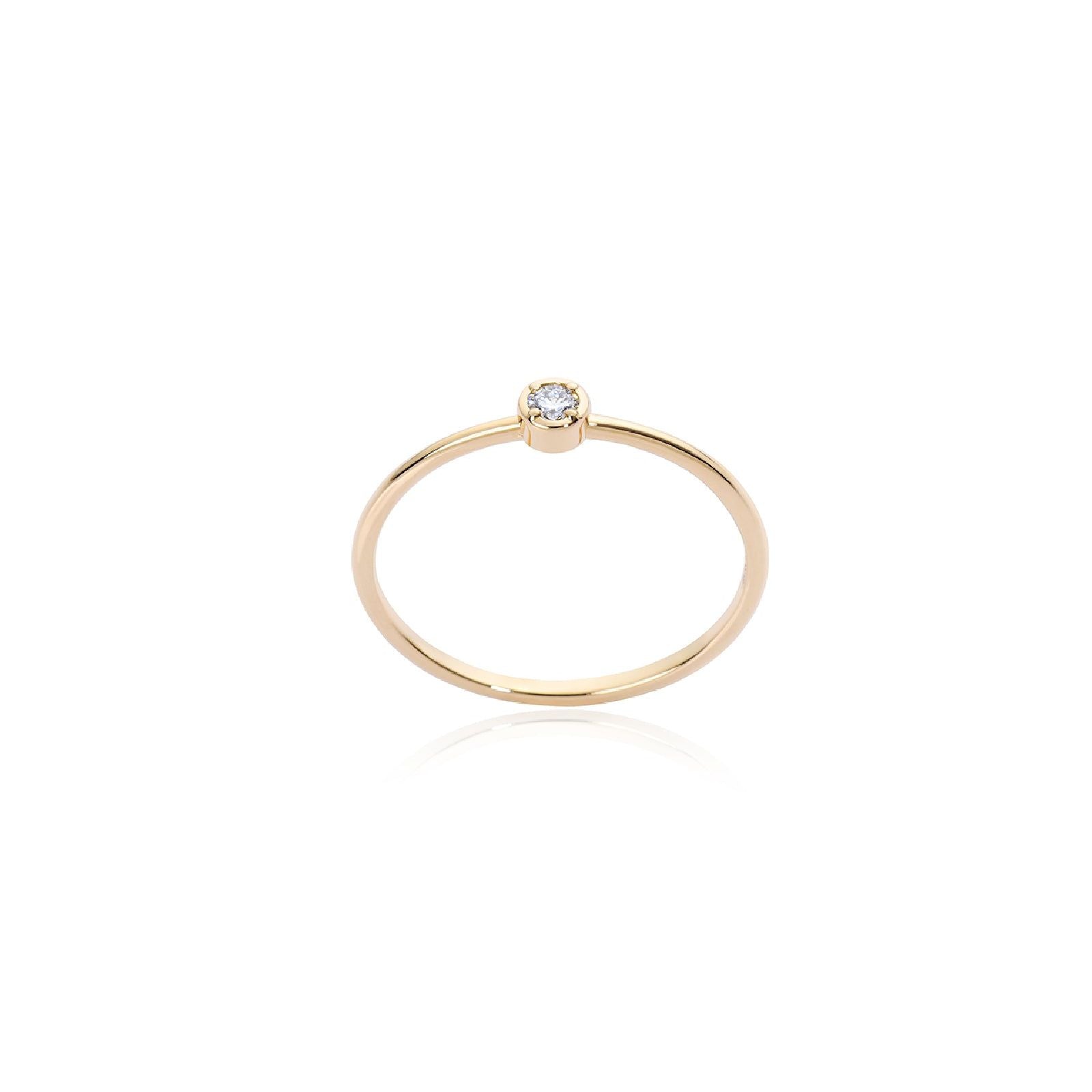 Anello solitario Burato Solitaire donna oro giallo e diamante 0,05ct CQ608-1