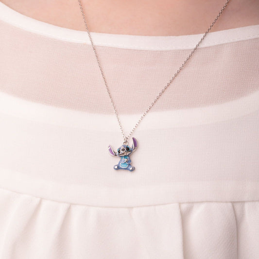 Collana girocollo Disney Stitch bambino/a argento con Stitch centrale CS00028SRHL-P-CS-3