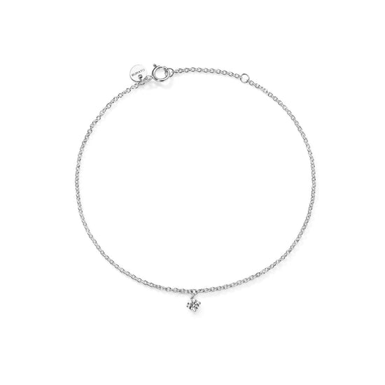 Bracciale Burato Solitaire donna oro bianco diamante 0,05ct CT397-1