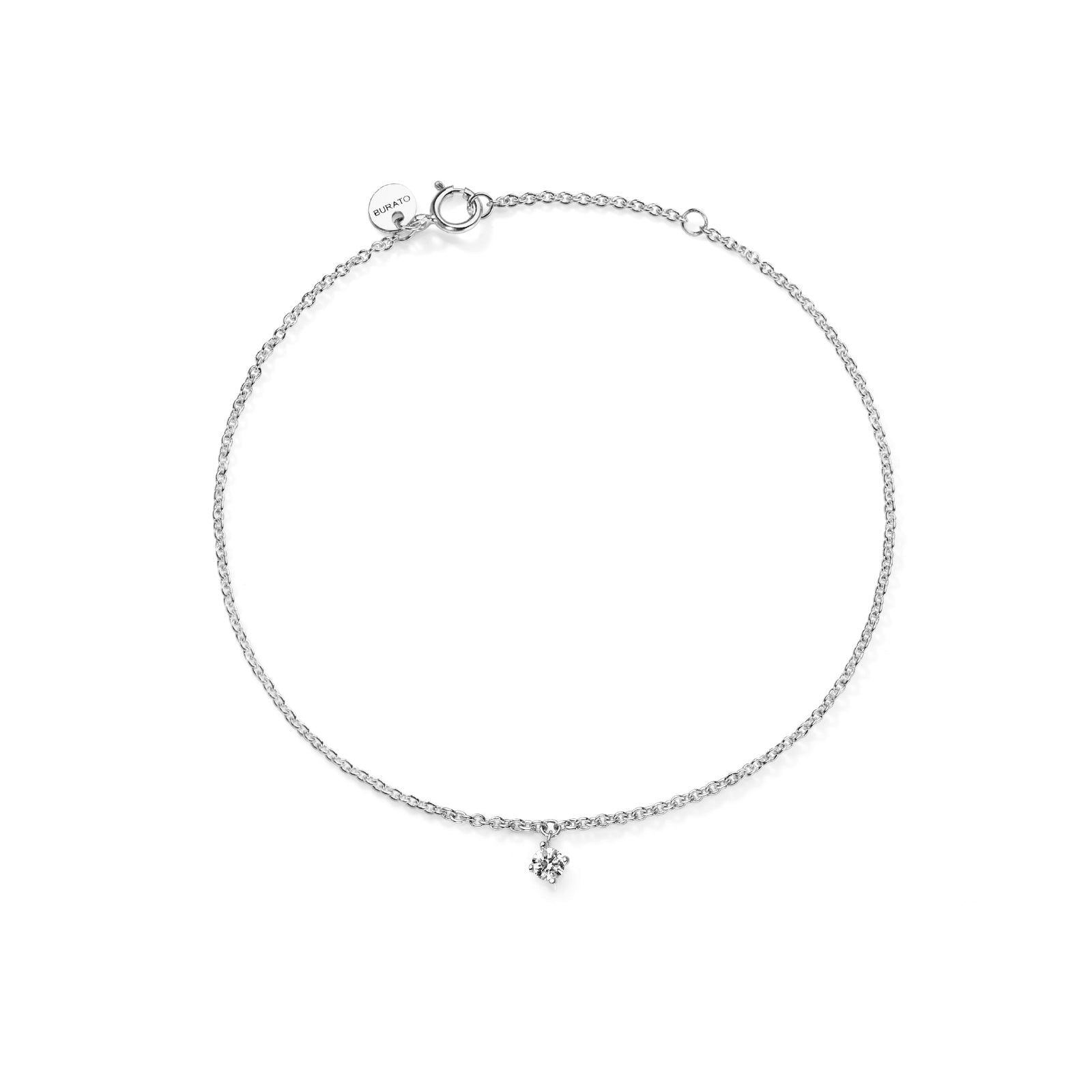 Bracciale Burato Solitaire donna oro bianco diamante 0,05ct CT397-1