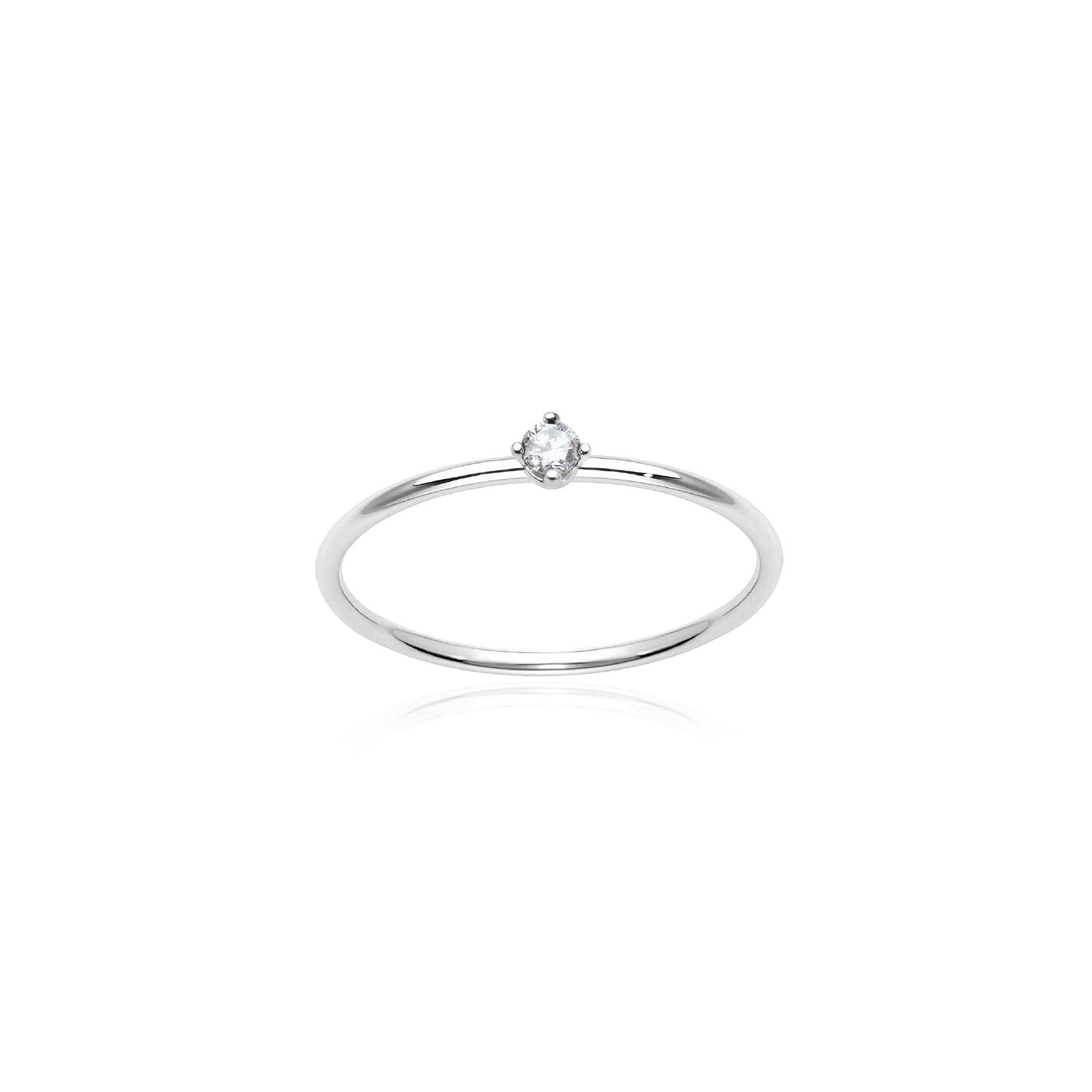 Anello solitario Burato Solitaire donna oro bianco e diamante 0,05ct CT403-1
