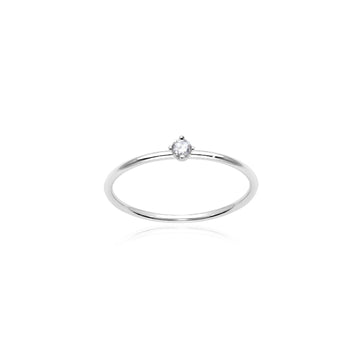 Anello solitario Burato Solitaire donna oro bianco e diamante 0,05ct CT403-1