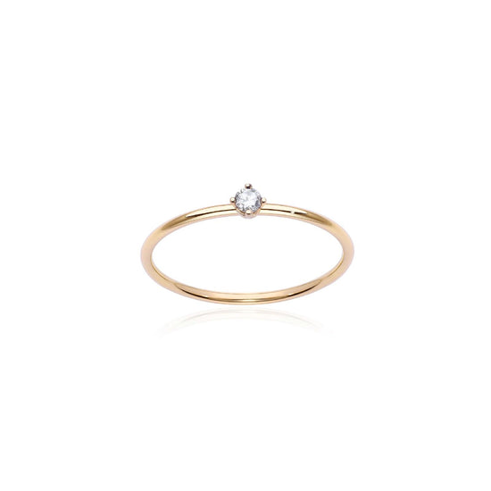 Anello solitario Burato Solitaire donna oro giallo e diamante 0,05ct CT404-1
