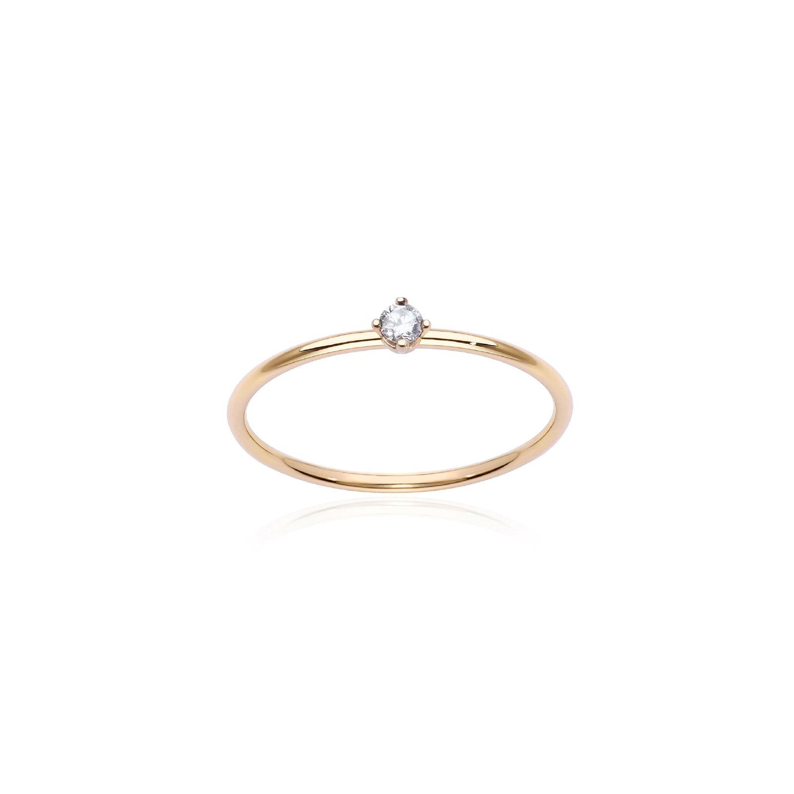 Anello solitario Burato Solitaire donna oro giallo e diamante 0,05ct CT404-1