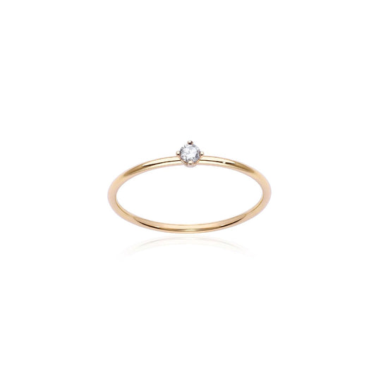 Anello solitario Burato Solitaire donna oro giallo e diamante 0,05ct CT404-1