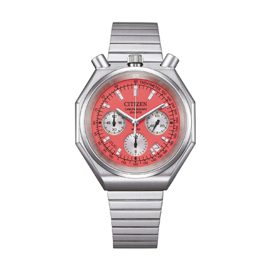 Orologio cronografo Citizen Luminous Brothers quadrante rosso MISURA UNICA