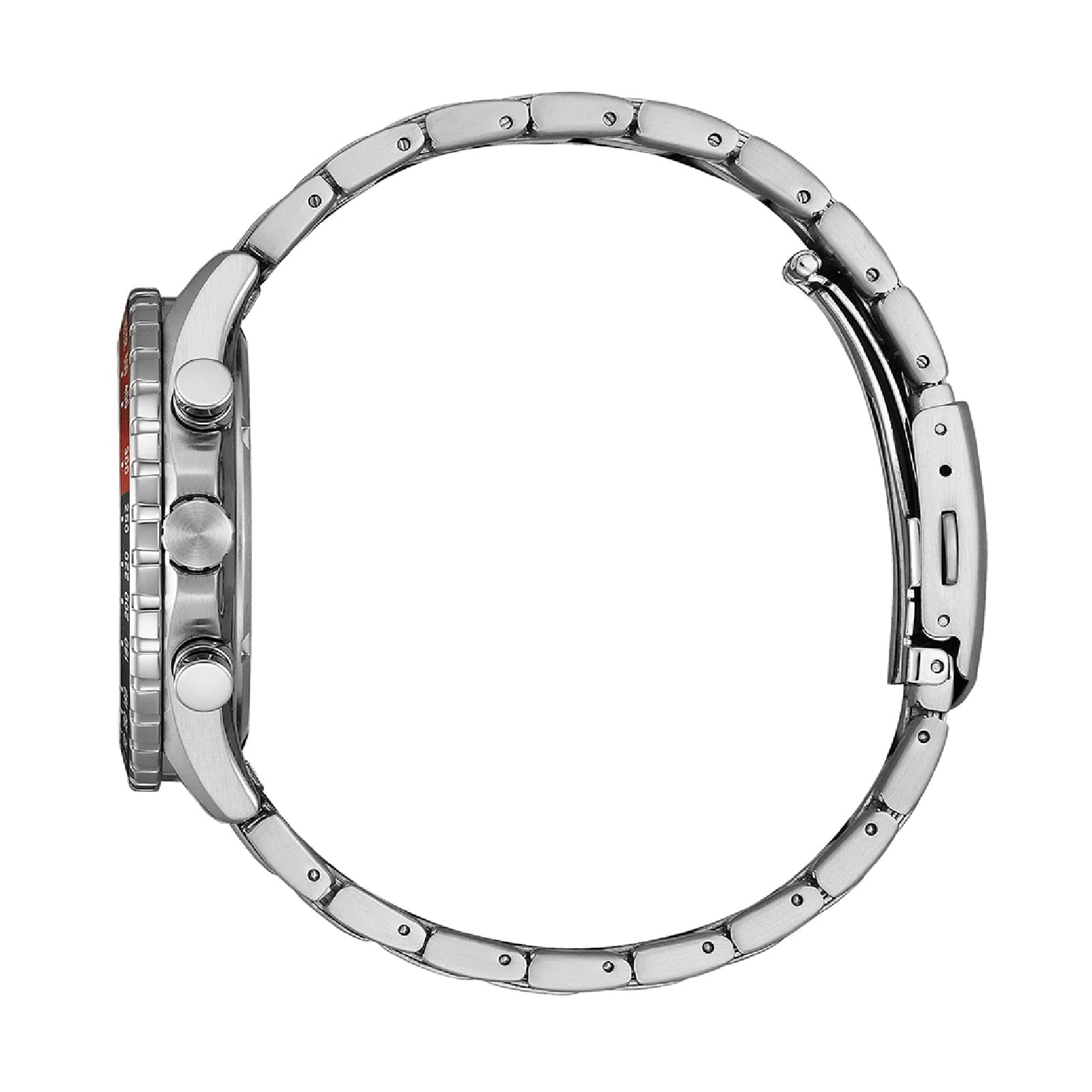Orologio cronografo Citizen acciaio con quadrante nero rosso MISURA UNICA