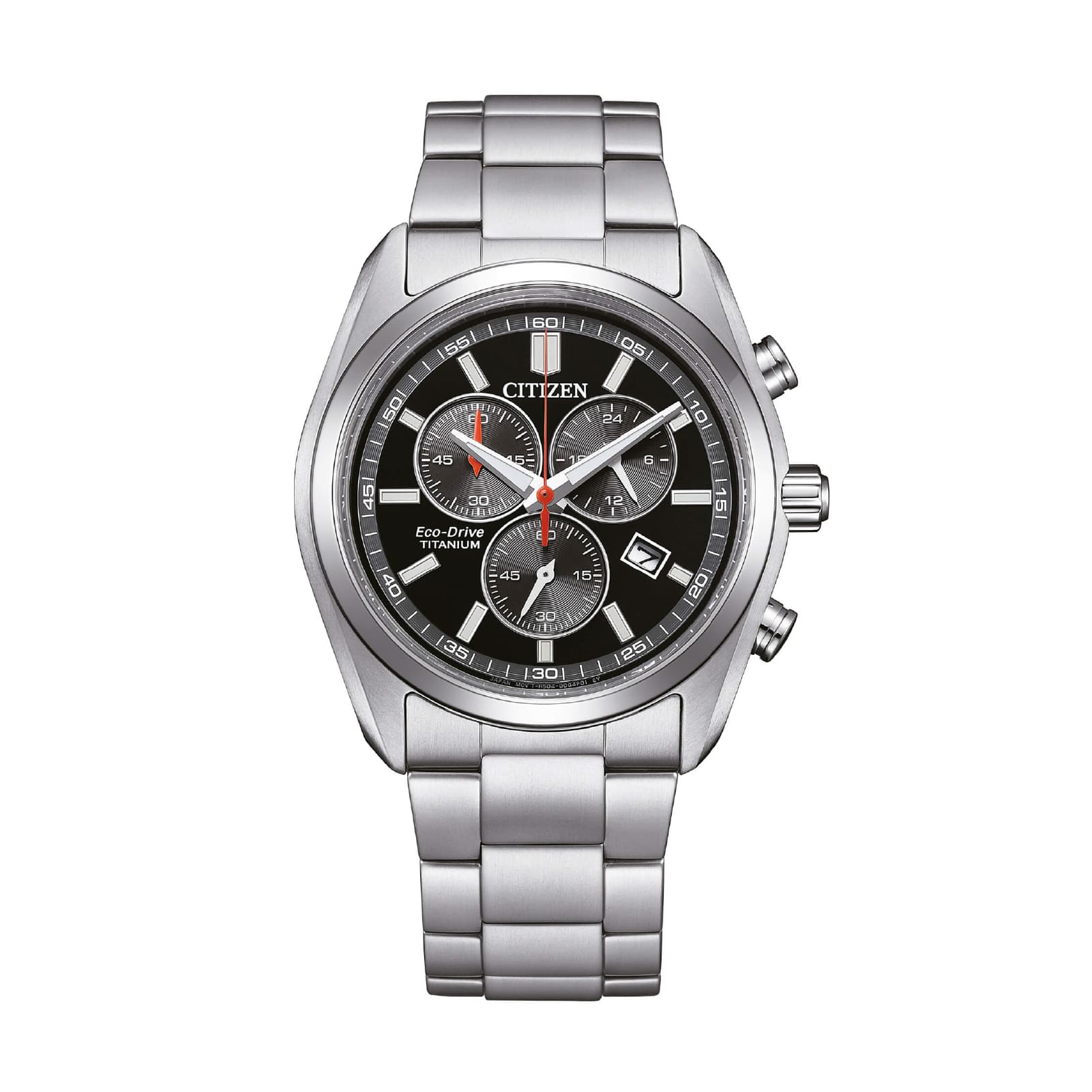 Orologio cronografo Citizen Super Titanio 2590 quadrante nero MISURA UNICA