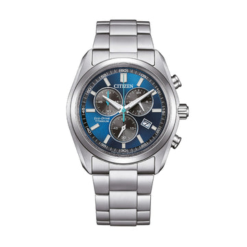 Orologio cronografo Citizen Super Titanio 2590 quadrante blu MISURA UNICA