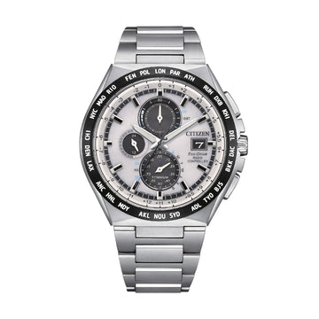 Orologio cronografo Citizen in titanio color argento da uomo MISURA UNICA