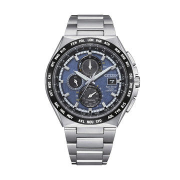 Orologio cronografo Citizen in titanio color argento e blu MISURA UNICA