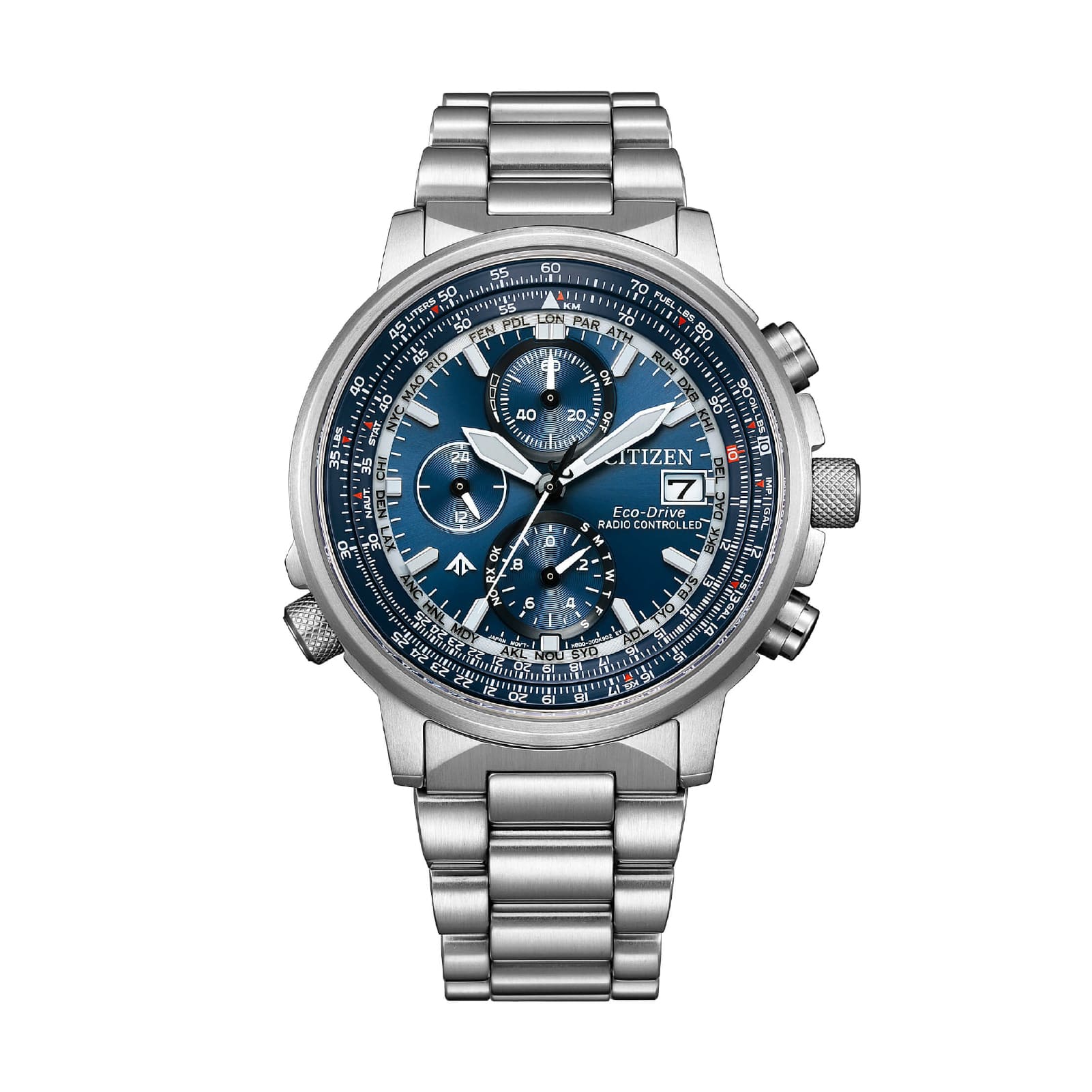 Orologio radiocontrollato Citizen con quadrante blu da uomo MISURA UNICA