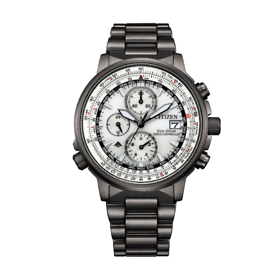 Orologio radiocontrollato Citizen con quadrante avorio da uomo MISURA UNICA
