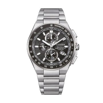 Orologio cronografo Citizen AT8 in supertitanio e nero MISURA UNICA