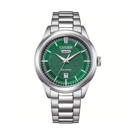 Orologio solo tempo Citizen con quadrante verde brillante MISURA UNICA