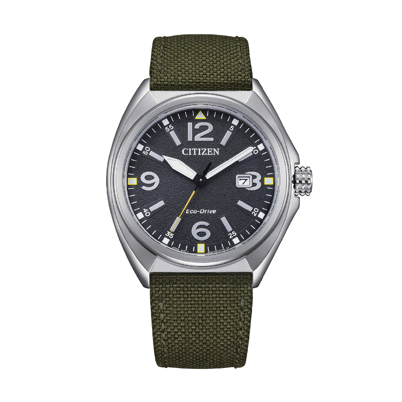 Orologio uomo Citizen Eco Drive in acciaio cinturino microfibra MISURA UNICA