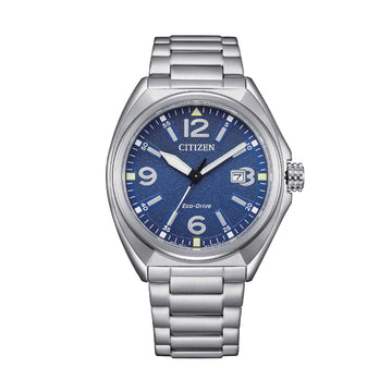 Orologio uomo Citizen Military eco drive acciaio quadrante blu MISURA UNICA