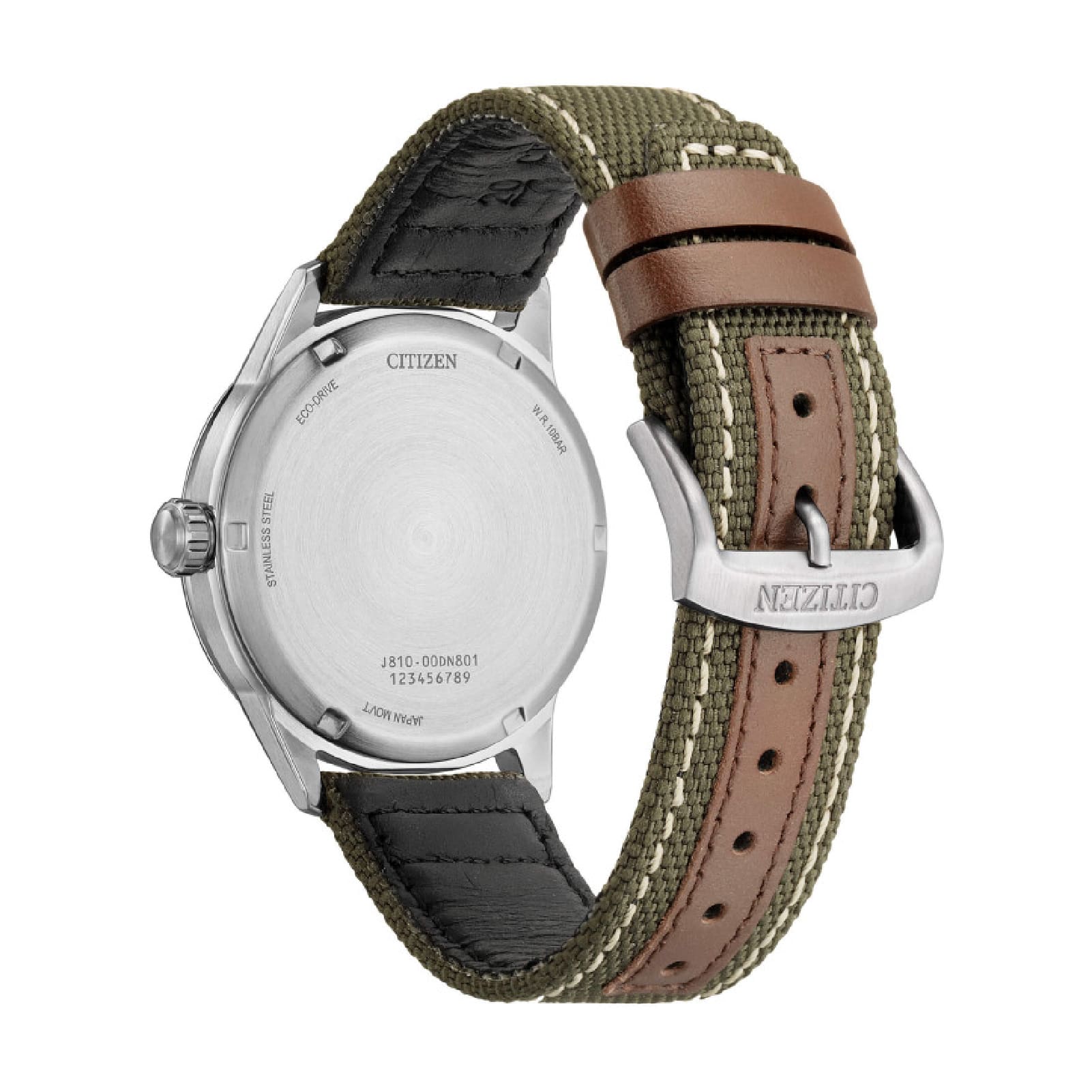 Orologio solo tempo Citizen Field cinturino canvas militare MISURA UNICA