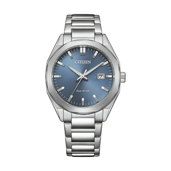 Orologio solo tempo Citizen in acciaio con quadrante azzurro MISURA UNICA
