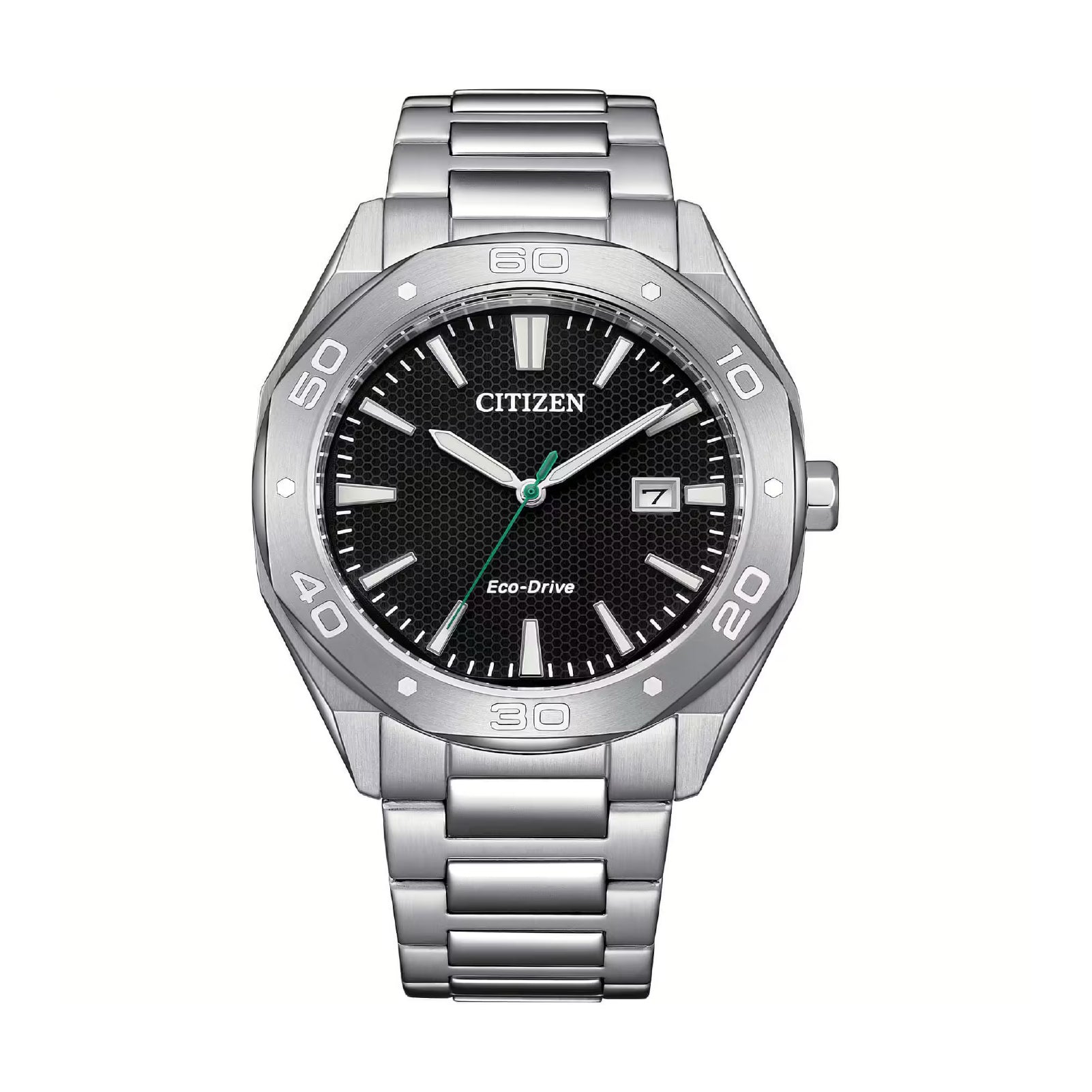 Orologio da uomo eco drive  Citizen in acciaio quadrante nero MISURA UNICA