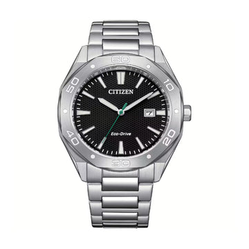 Orologio da uomo eco drive  Citizen in acciaio quadrante nero MISURA UNICA