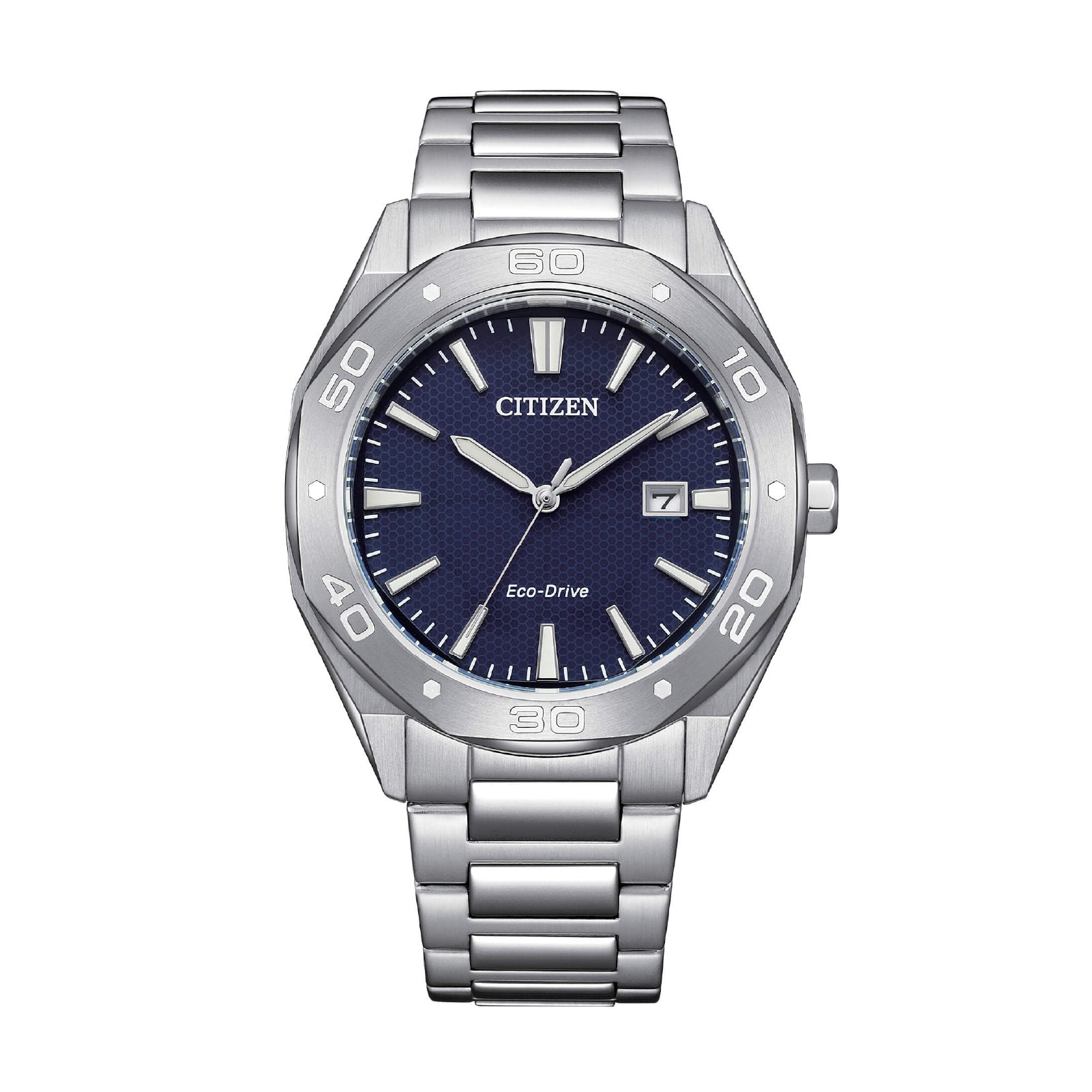 Orologio uomo Citizen Sport eco drive acciaio quadrante blu MISURA UNICA
