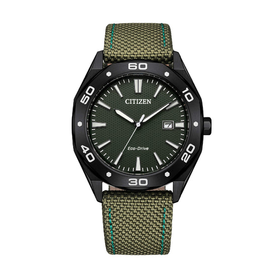Orologio uomo Citizen Eco Drive in acciaio cinturino in tessuto MISURA UNICA