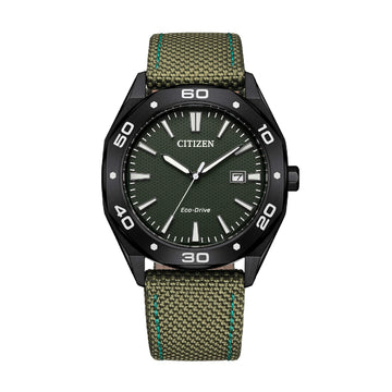 Orologio uomo Citizen Eco Drive in acciaio cinturino in tessuto MISURA UNICA