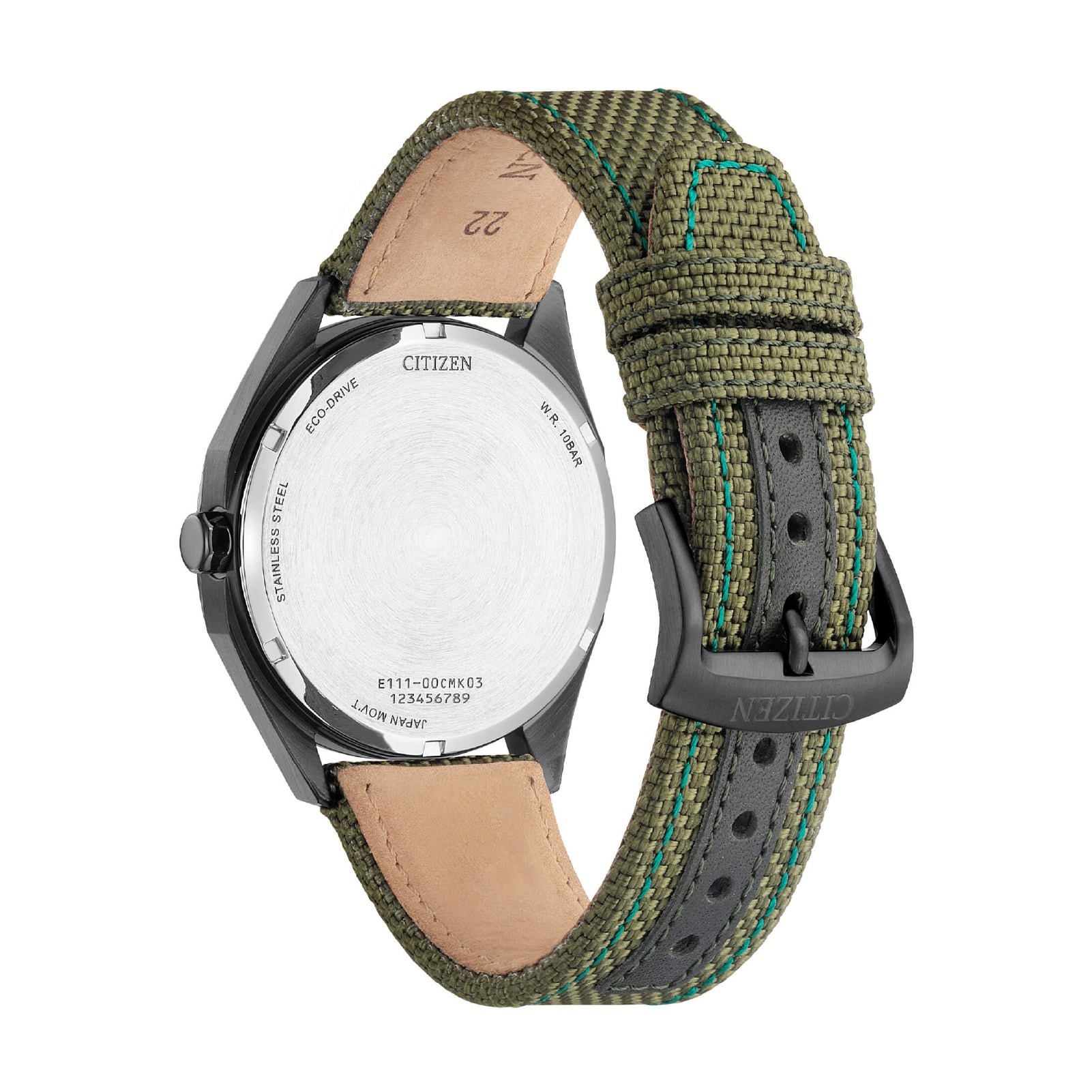 Orologio uomo Citizen Eco Drive in acciaio cinturino in tessuto MISURA UNICA