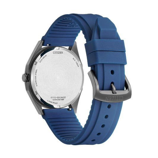 Orologio uomo Citizen Eco Drive in acciaio cinturino in gomma MISURA UNICA