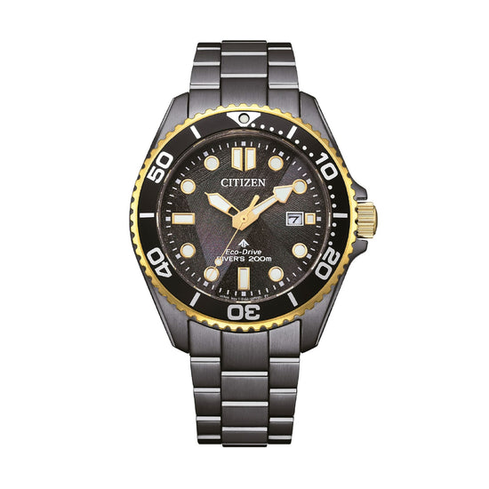 Orologio Eco Drive Citizen Promaster acciaio nero opaco da uomo MISURA UNICA