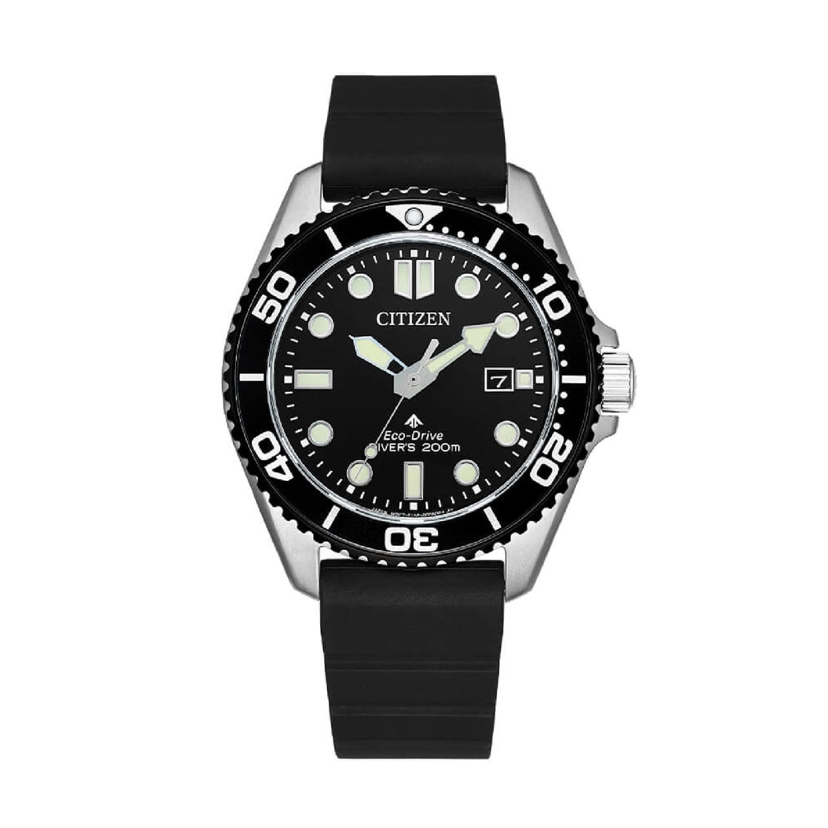 Orologio solo tempo Citizen Diver's in acciaio e nero MISURA UNICA