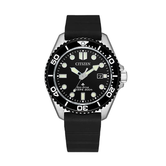Orologio solo tempo Citizen Diver's in acciaio e nero MISURA UNICA