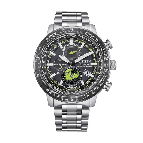 Orologio multifunzione Citizen in acciaio argento da uomo MISURA UNICA