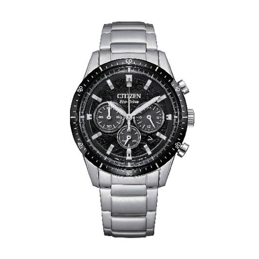 Orologio crono Citizen eco drive acciaio quadrante nero 39mm MISURA UNICA