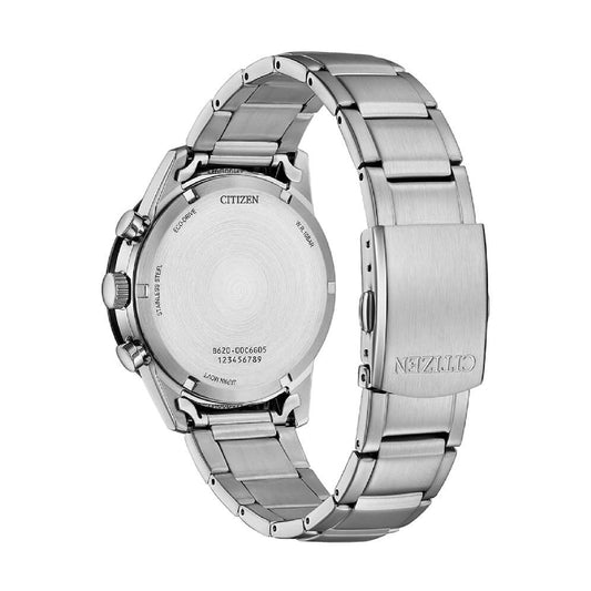 Orologio crono Citizen eco drive acciaio quadrante verde chiaro MISURA UNICA
