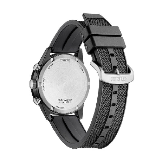 Orologio crono Citizen eco drive acciaio mesh quadrante nero MISURA UNICA