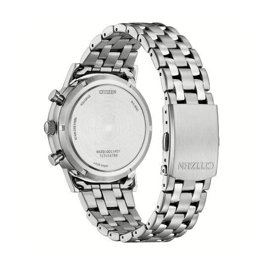 Orologio uomo Crono Citizen Eco Drive acciaio quadrante verde MISURA UNICA