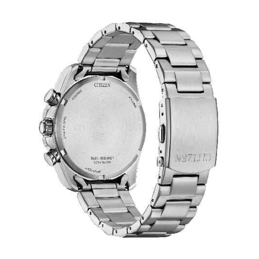 Orologio uomo Crono Citizen Eco Drive acciaio quadrante nero MISURA UNICA