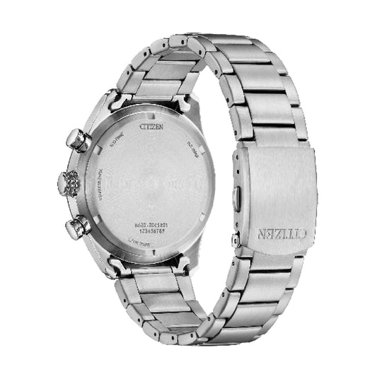 Orologio uomo crono Citizen eco drive acciaio quadrante nero MISURA UNICA