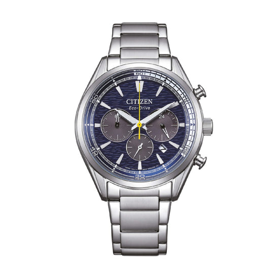Orologio cronografo Citizen in acciaio con quadrante blu MISURA UNICA