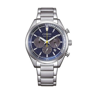 Orologio cronografo Citizen in acciaio con quadrante blu MISURA UNICA