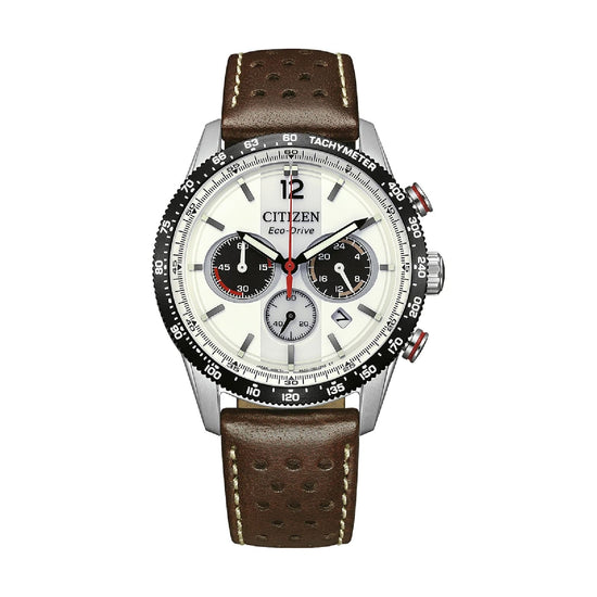 Orologio cronografo Citizen con quadrante bianco da uomo MISURA UNICA