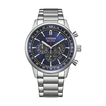 Orologio cronografo Citizen Sport Eco-drive quadrante nero blu MISURA UNICA