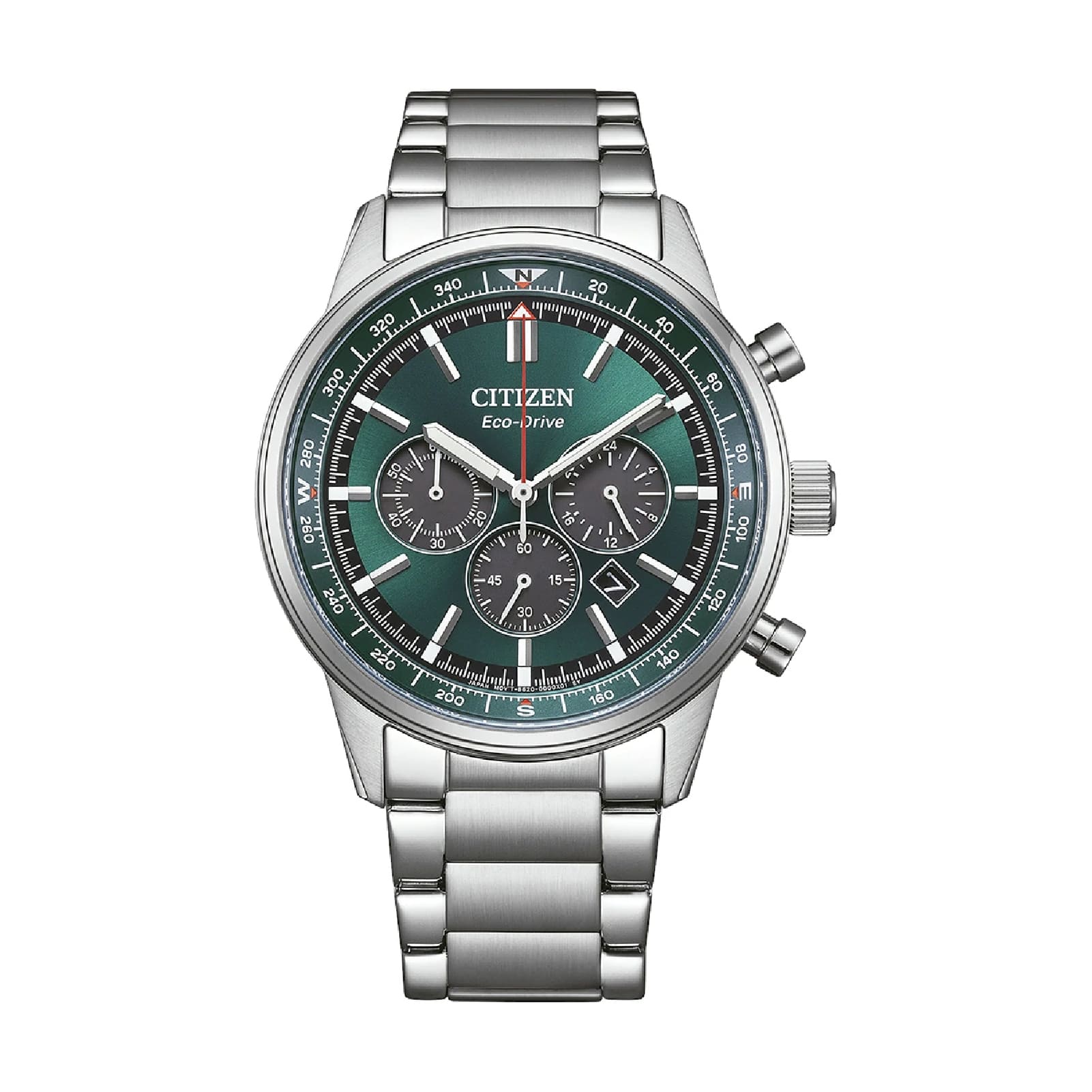 Orologio cronografo Citizen con quadrante verde intenso MISURA UNICA