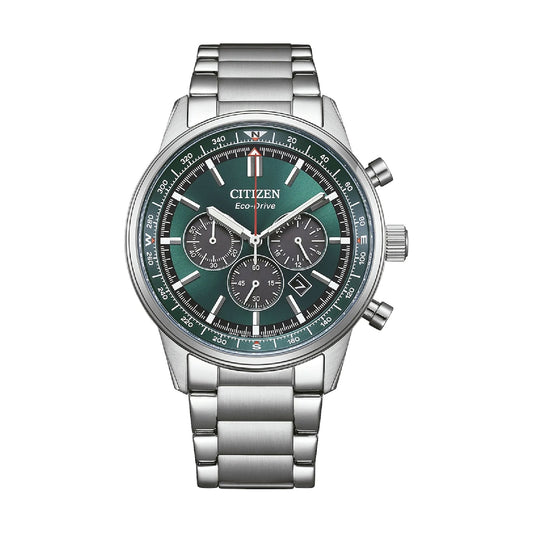 Orologio cronografo Citizen con quadrante verde intenso MISURA UNICA