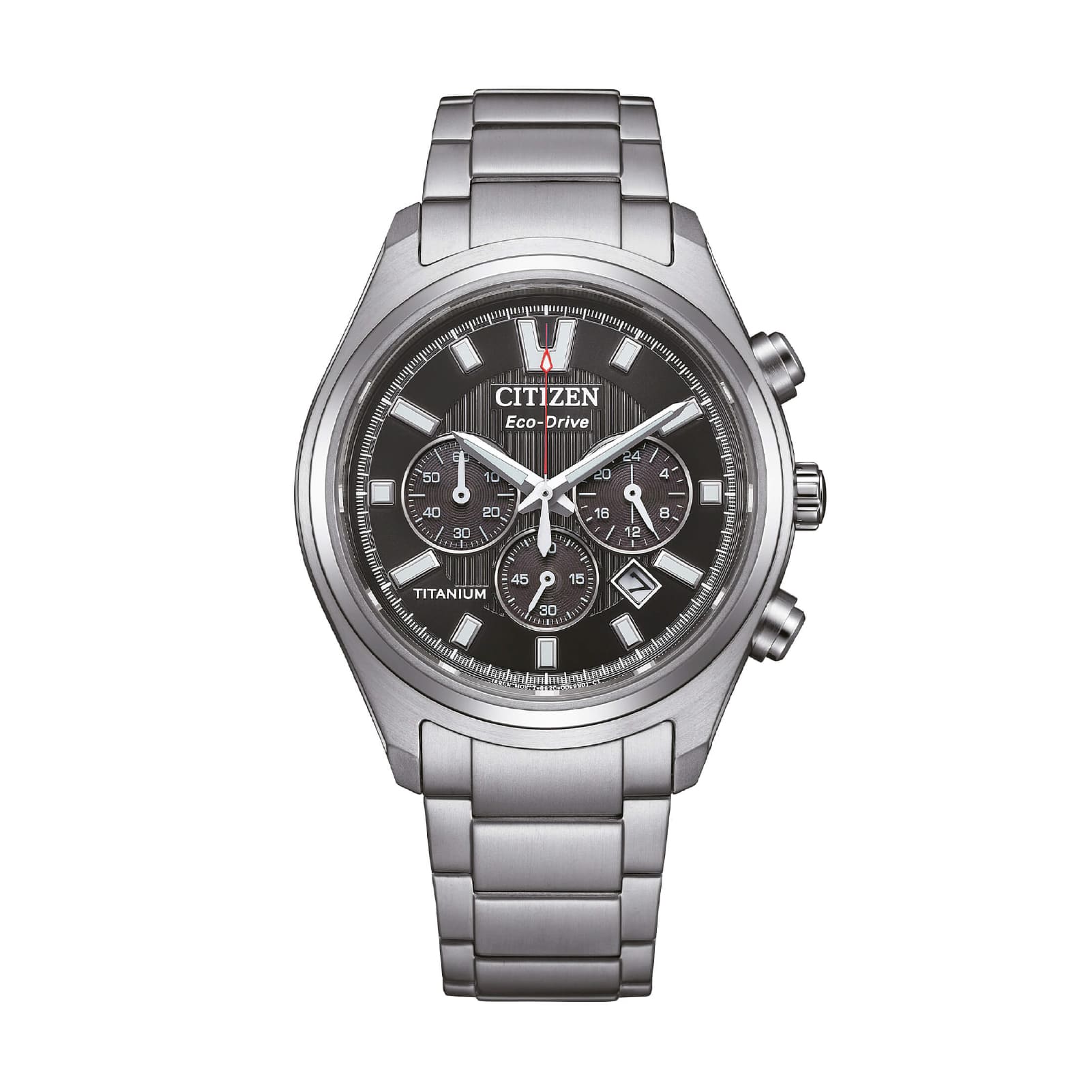 Orologio cronografo Citizen Super Titanio 4750 quadrante nero MISURA UNICA