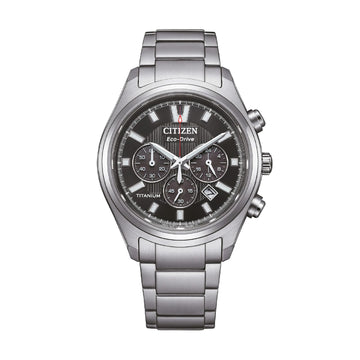 Orologio cronografo Citizen Super Titanio 4750 quadrante nero MISURA UNICA